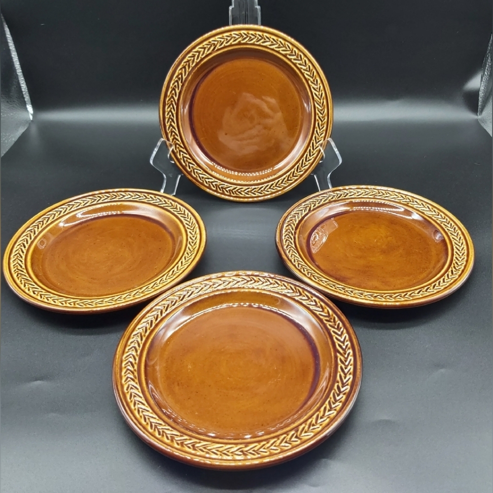 Hall pottery Laurel Wreath salad plates